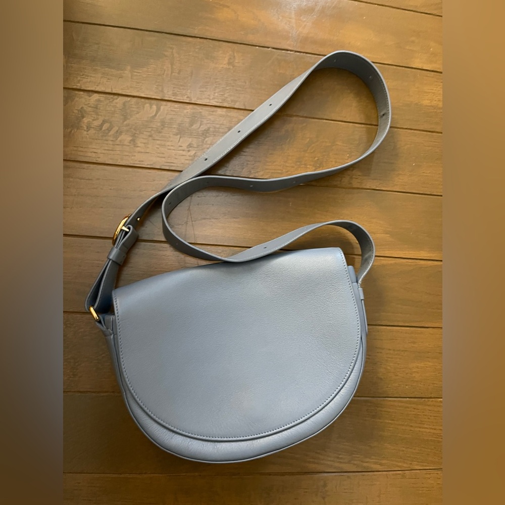 Cuyana Half-Moon Shoulder Bag in Dusk Blue